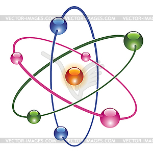 Abstract atom icon - vector clip art