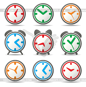 Clock symbols - vector clipart