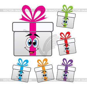 Gift box symbols - vector image