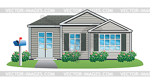 American house - vector clipart