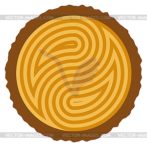 Wooden log cut - vector clipart