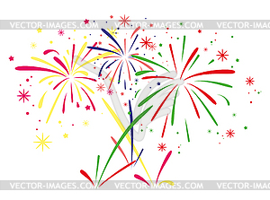 Fireworks background - vector image