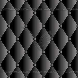 Black leather upholstery background - vector clipart