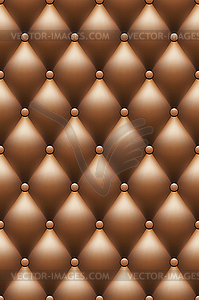 Brown leather upholstery background - vector image