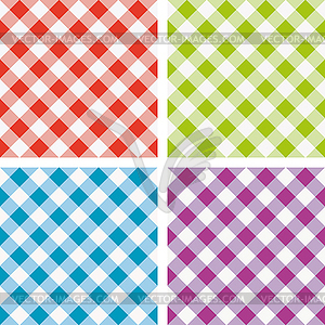 Set of colorful picnic cooking tablecloth - vector image