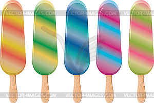 Set of colorful popsicles - vector clipart