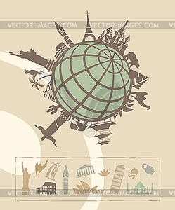 Landmarks around the World - vector clip art