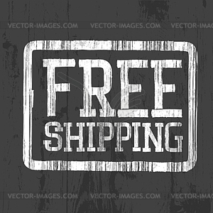 Free shipping stamp - vector clip art