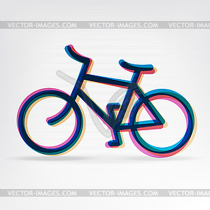 Colorful bicycle icon. - vector image