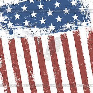 American flag grunge background. - vector clip art