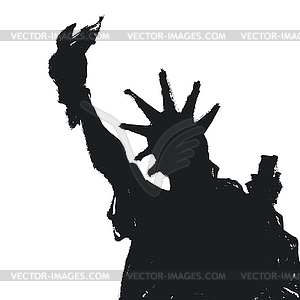 Statue Of Liberty Silhouette - vector clipart / vector image