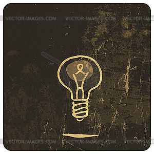 Grunge лампочку - векторное изображение клипарта