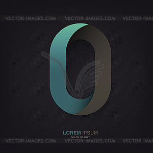 Infinite oval symbol template on dark lines texture - vector clipart