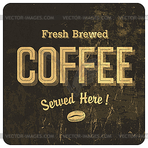 Coffee vintage poster - vector image