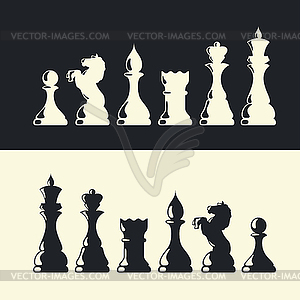 Chess pieces collection - vector clip art