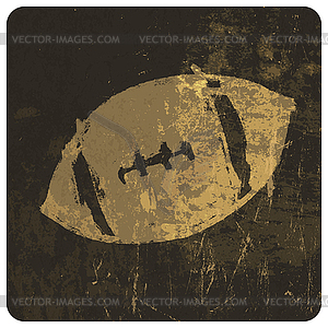 American football . With grunge texture - vector clipart