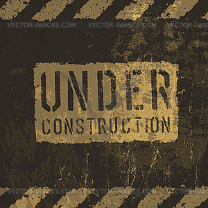 Grunge under construction  - royalty-free vector image