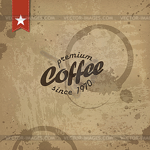 Coffee grunge retro background. - vector clip art