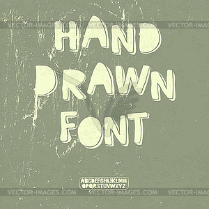 Font with shadow - vector clip art