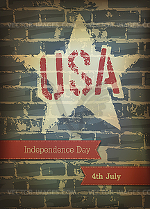 Independence day poster. - vector image