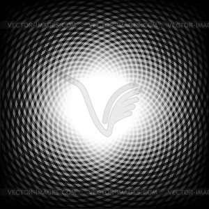 Black and white optical illusion background,  - vector clipart