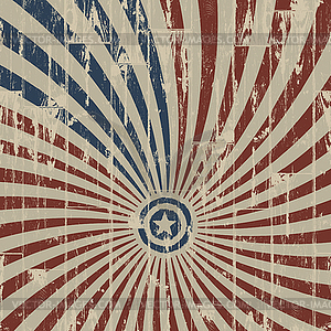 American patriotic abstract background on wooden - vector clip art