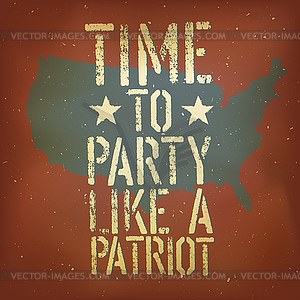 American patriotic poster, - vector image