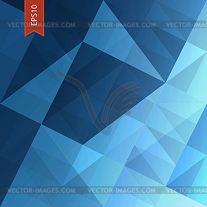 Abstract triangles blue background. - vector clipart