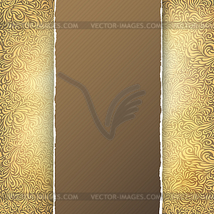 Golden menu template. - vector image