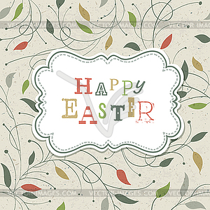 Happy Easter Retro Cute Greeting. - vector image