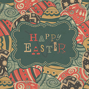 Vintage easter greetings. - vector image