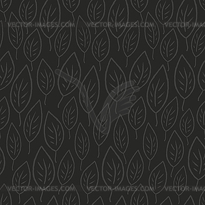 Dark leaves abstract seamless pattern. - vector image