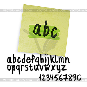 Handwritten alphabet (uppercase letters with - vector clipart