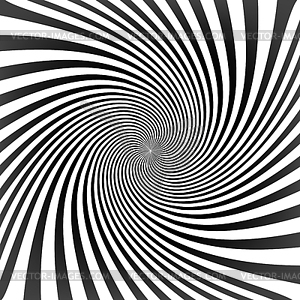 Black twisted lines with tunnel effect. illustra - royalty-free vector clipart