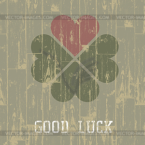 Good luck. St. Patrick`s Day concept. - vector image