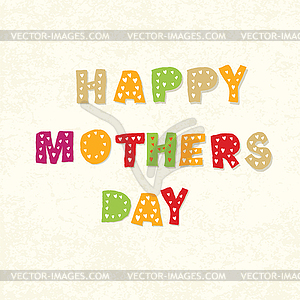 Happy mothers day greeting card template - royalty-free vector image