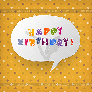 Happy birthday gift card template. - color vector clipart