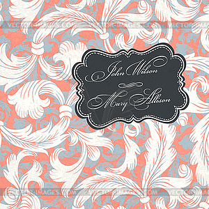 Vintage styled wedding invitation. - vector image