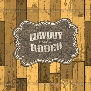 Wild west background on seamless wooden texture. - royalty-free vector clipart
