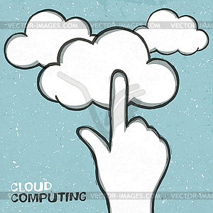 Cloud computing concept - vector clipart