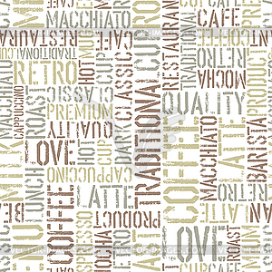 Coffee seamless pattern, . EPS - vector image