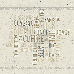 Coffee themed poster design template. - vector image