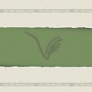 Recycle paper background with torn edges and - vector image