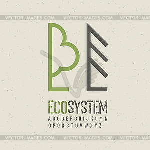 Ecological emblem template. - vector image