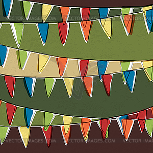 Party pennant bunting. Happy holiday background, , - stock vector clipart