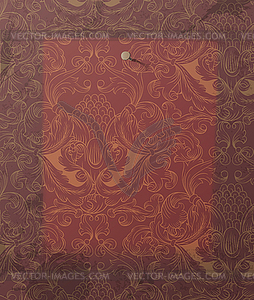 Picture mark on vintage wallpaper. - vector image