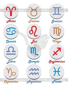 Zodiac icons - vector image