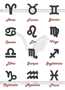 Zodiac icons - vector clipart