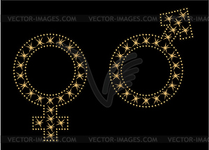 Sign of men and women - stock vector clipart