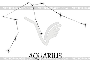 Знак зодиака Водолей - изображение в векторном формате